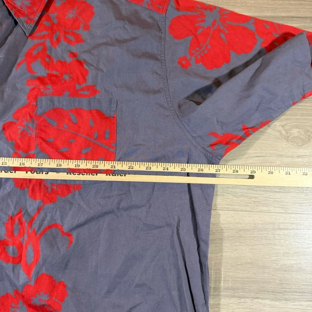 Vintage Polo Ralph Lauren Shirt Mens XLarge Red Short Sleeve‎ Button Up Hawaiian